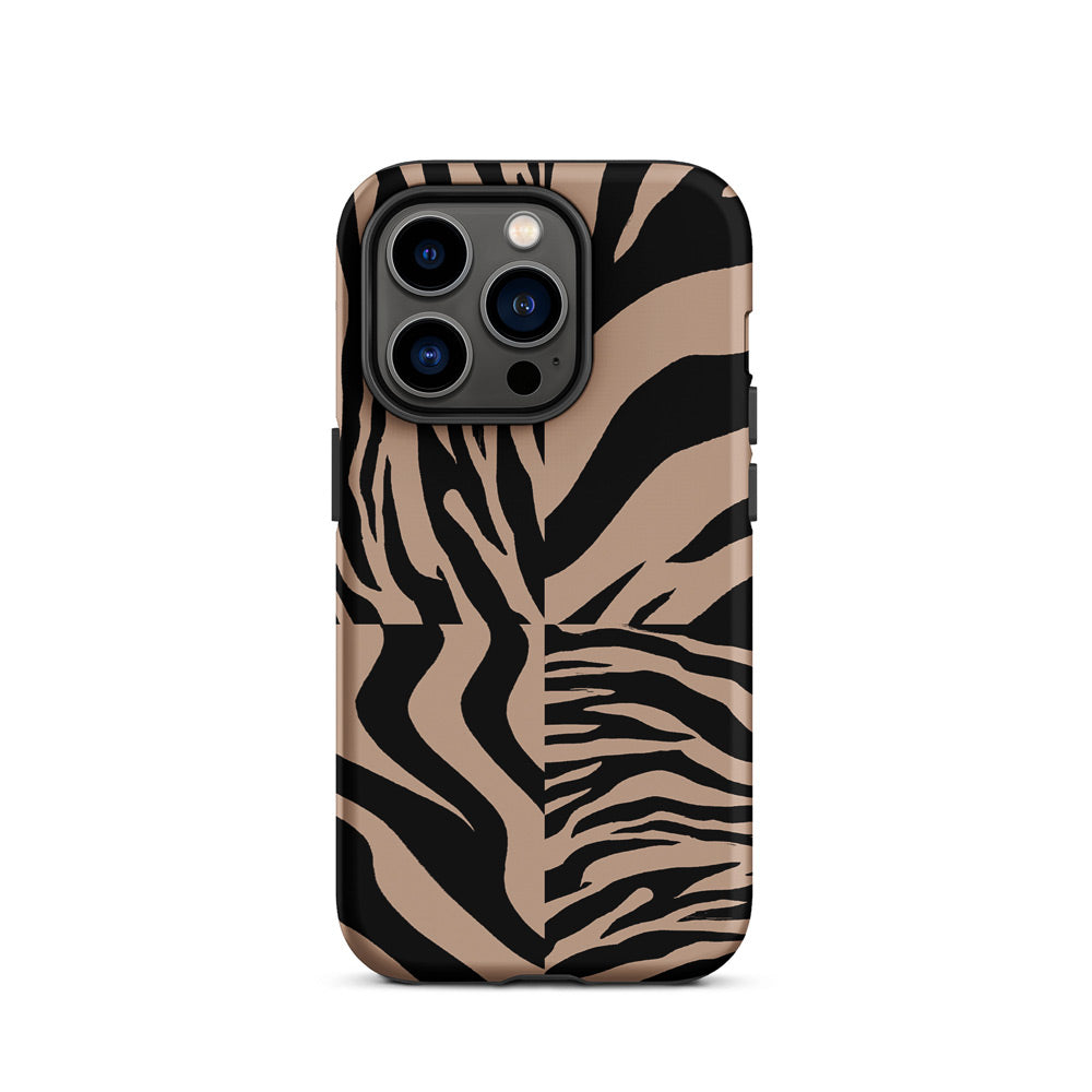 tiger pattern case in cocoa color