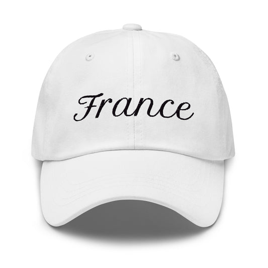 Classic White Embroidered Country Unisex Cap